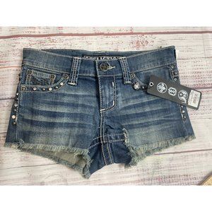 Affliction Vikki Jodi6Greenville Studded  Shorts sz‎ 26 NWT